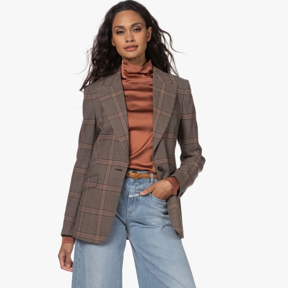 EUC Rag & Bone Bianca blazer brown plaid size 4